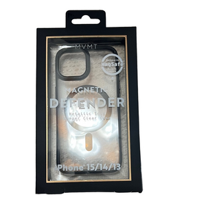 MVMT NEW Magnetic Defender Case for iPhone - 15/14/13 Black and clear. In box